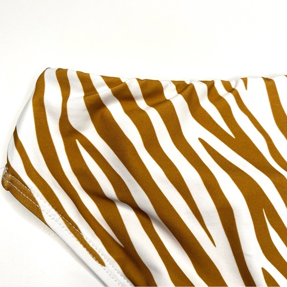Niptuck Swim Natural Zebra Stripe Bikini Bottoms NWT - Picture 5 of 10
